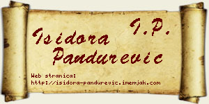 Isidora Pandurević vizit kartica